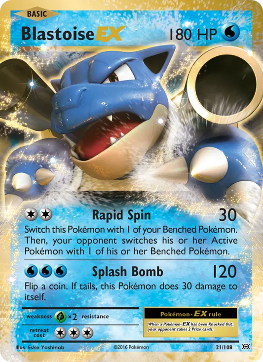 Blastoise EX 21 Evolutions Pokesingles