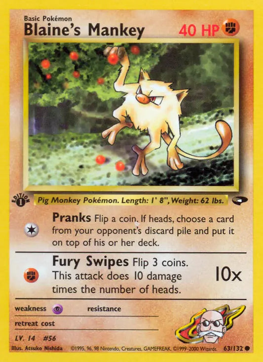 Blaine's Mankey 63 Gym Challenge Pokesingles