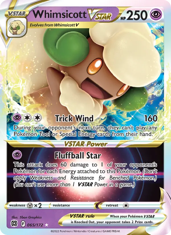 Whimsicott VSTAR 65 Brilliant Stars Pokesingles