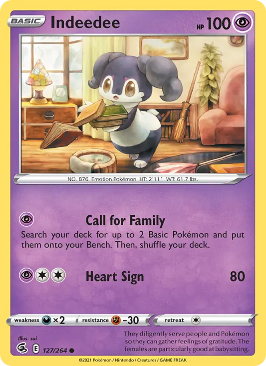 Indeedee 127 Fusion Strike Pokesingles