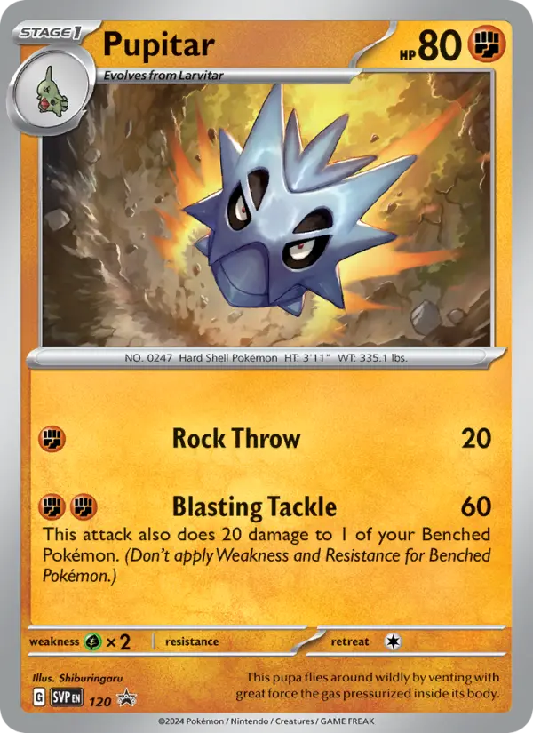 Pupitar 120 SVP Black Star Promos Pokesingles