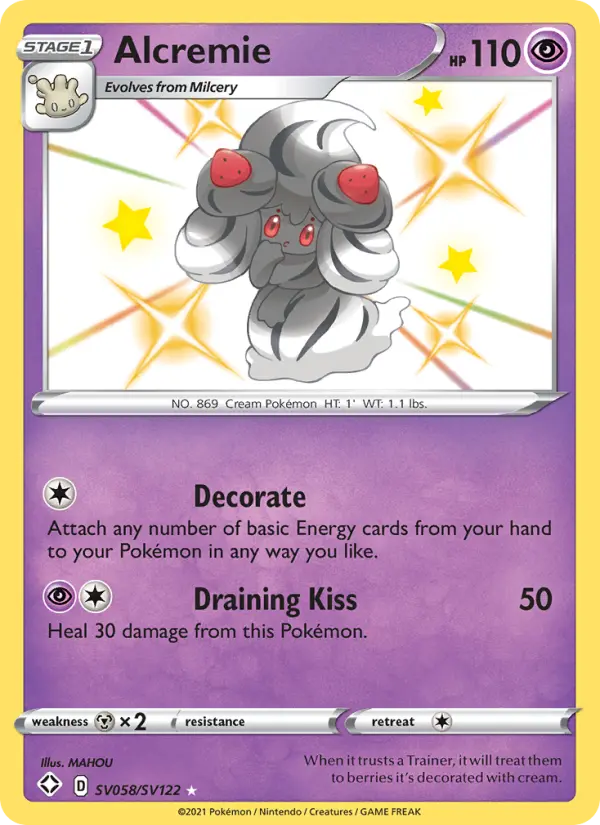 Alcremie SV058 Shining Fates Pokesingles