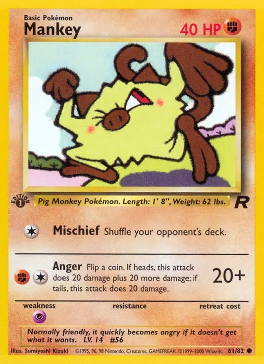 Mankey 61 Team Rocket Pokesingles
