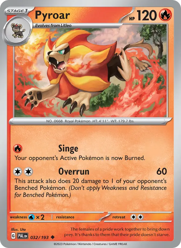 Pyroar 32 Paldea Evolved Pokesingles