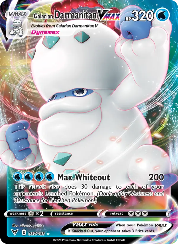 Galarian Darmanitan VMAX 37 Vivid Voltage Pokesingles
