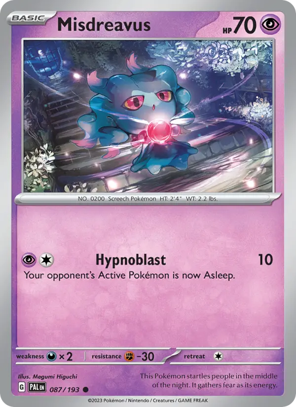 Misdreavus 87 Paldea Evolved Pokesingles