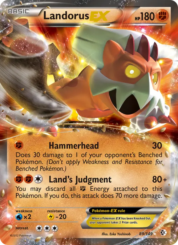 Landorus-EX 89 Boundaries Crossed Pokesingles