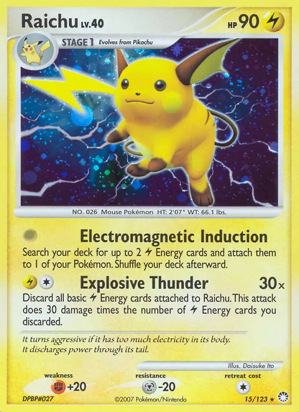 Raichu 15 Mysterious Treasures Pokesingles