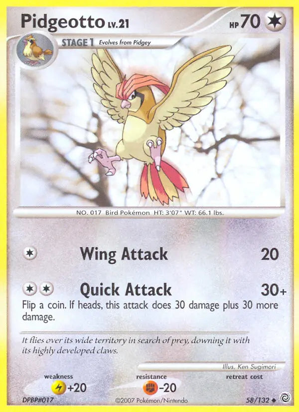 Pidgeotto 58 Secret Wonders Pokesingles