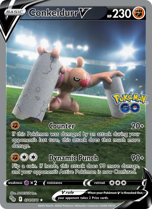 Conkeldurr V 74 Pokémon GO Pokesingles