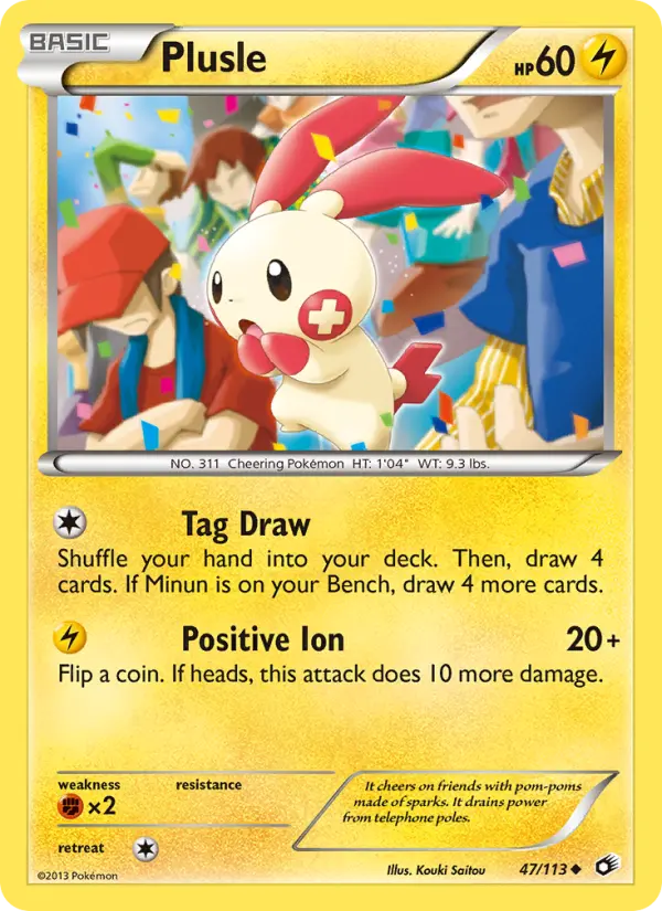 Plusle 47 Legendary Treasures Pokesingles