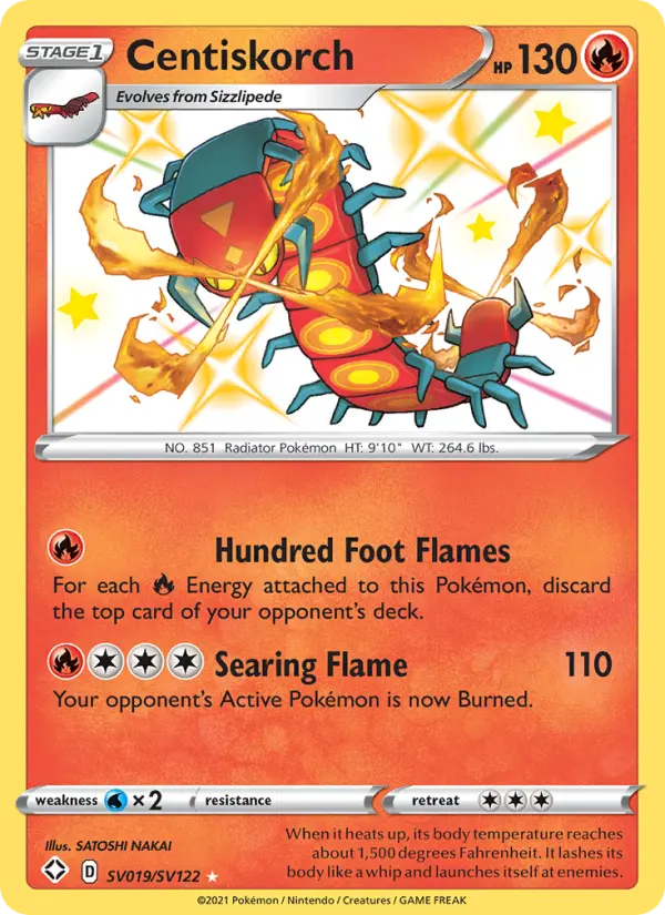 Centiskorch SV019 Shining Fates Pokesingles