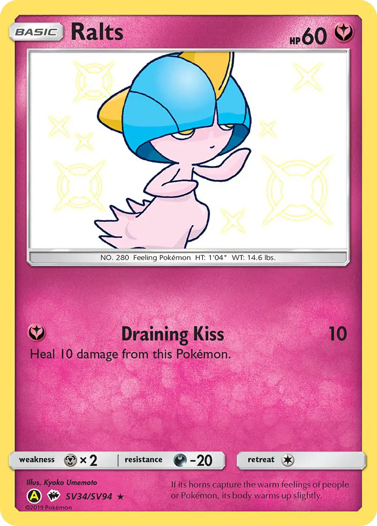 Ralts SV34 Hidden Fates Shiny Vault Pokesingles