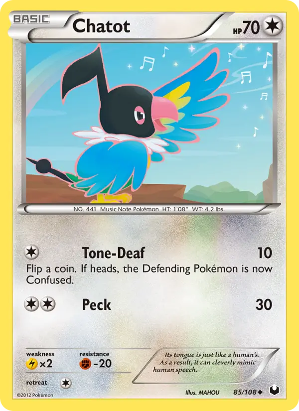 Chatot 85 Dark Explorers Pokesingles