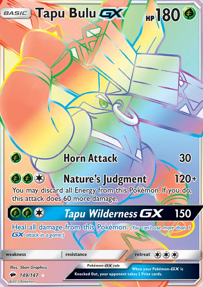 Tapu Bulu GX 149 Burning Shadows Pokesingles