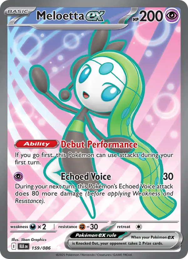 Meloetta ex 159 Black Bolt Pokesingles