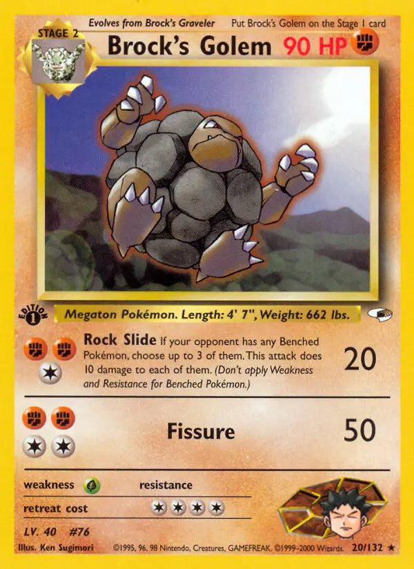 Brock's Golem 20 Gym Heroes Pokesingles
