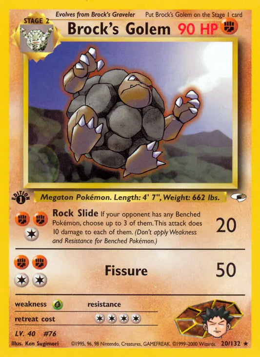 Brock's Golem 20 Gym Heroes Pokesingles