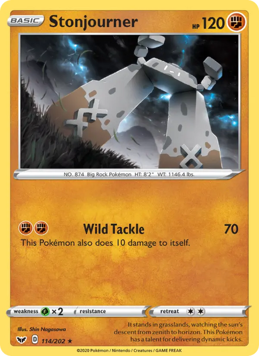 Stonjourner 114 Sword & Shield Pokesingles