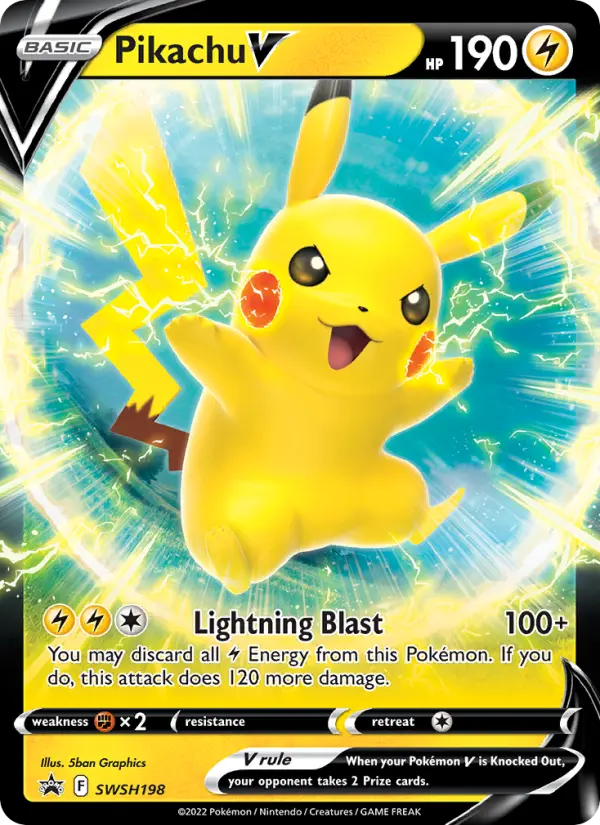 Pikachu V SWSH198 SWSH Black Star Promos Pokesingles