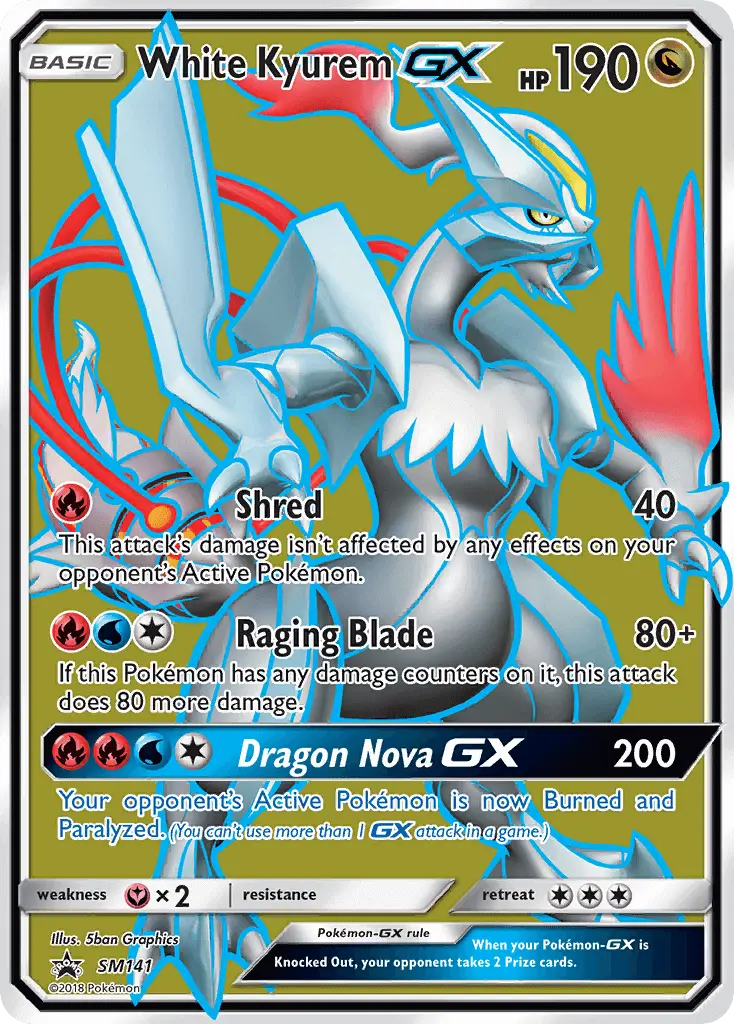 White Kyurem GX SM141 SM Black Star Promos Pokesingles