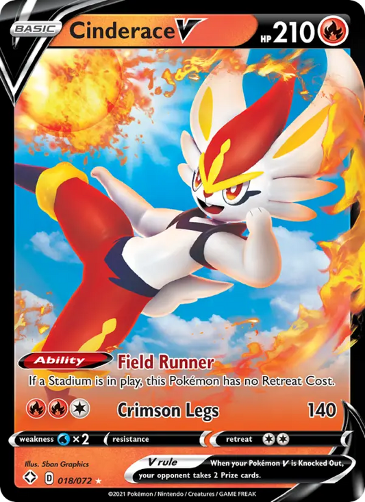 Cinderace V 18 Shining Fates Pokesingles