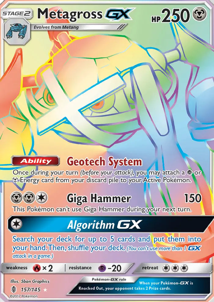 Metagross GX 157 Guardians Rising Pokesingles