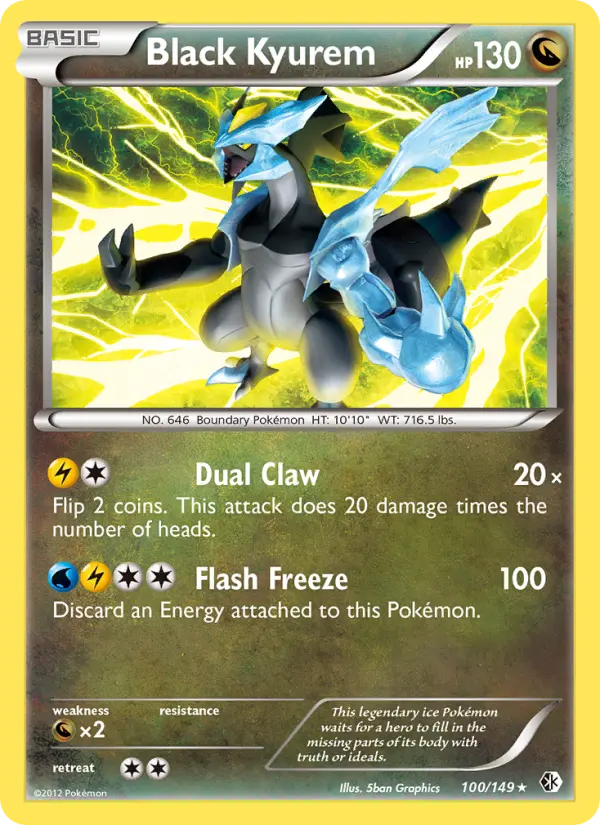 Black Kyurem 100 Boundaries Crossed Pokesingles