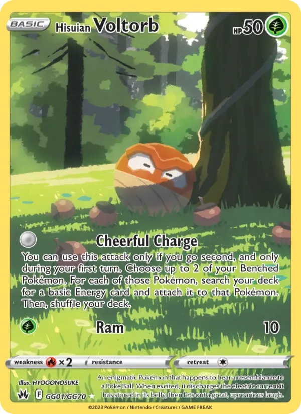 Hisuian Voltorb GG01 Crown Zenith Pokesingles