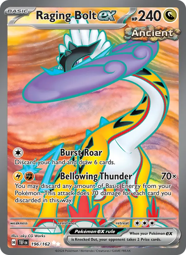 Raging Bolt ex 196 Temporal Forces Pokesingles