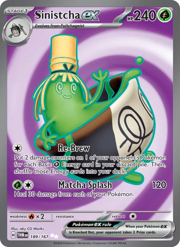 Sinistcha ex 189 Twilight Masquerade Pokesingles