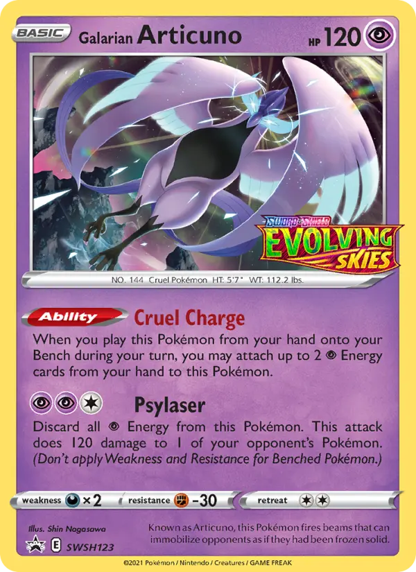 Galarian Articuno SWSH123 SWSH Black Star Promos Pokesingles