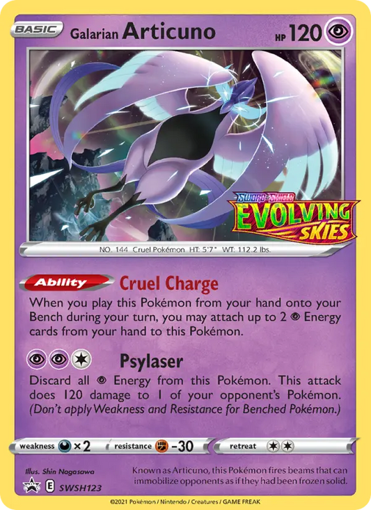 Galarian Articuno SWSH123 SWSH Black Star Promos Pokesingles