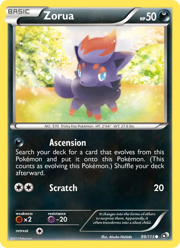Zorua 89 Legendary Treasures Pokesingles