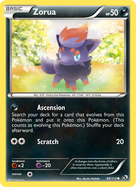 Zorua 89 Legendary Treasures Pokesingles