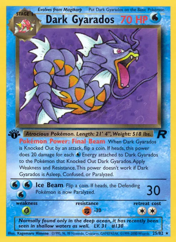 Dark Gyarados 25 Team Rocket Pokesingles