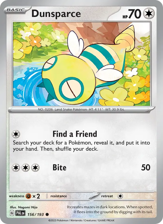 Dunsparce 156 Paldea Evolved Pokesingles