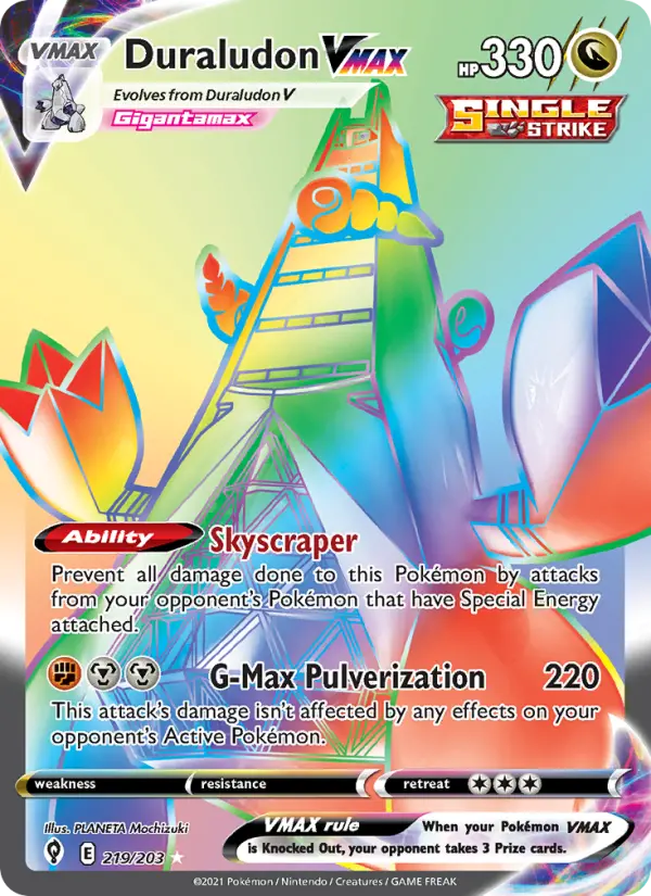 Duraludon VMAX 219 Evolving Skies Pokesingles
