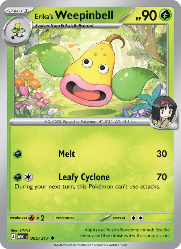 Erika's Weepinbell 5 Ascended Heroes Pokesingles