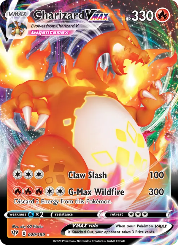 Charizard VMAX 20 Darkness Ablaze Pokesingles