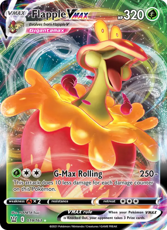 Flapple VMAX 19 Battle Styles Pokesingles