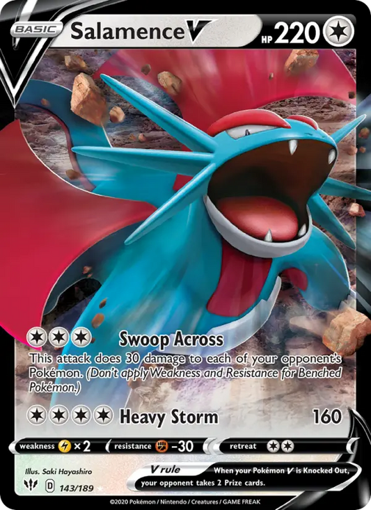Salamence V 143 Darkness Ablaze Pokesingles
