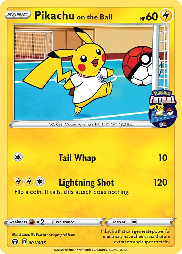 Pikachu on the Ball 1 Pokémon Futsal 2020 Pokesingles