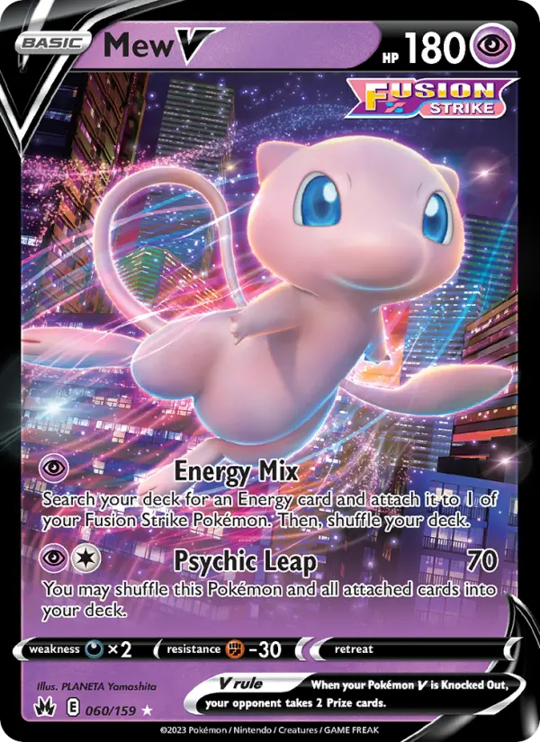 Mew V 60 Crown Zenith Pokesingles