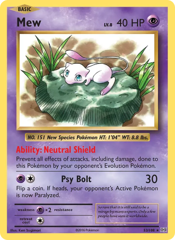 Mew 53 Evolutions Pokesingles