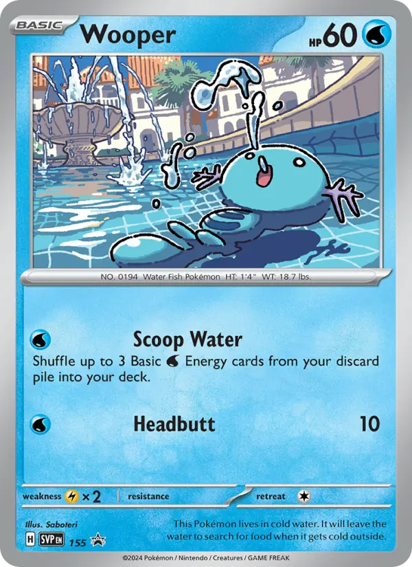 Wooper 155 SVP Black Star Promos Pokesingles