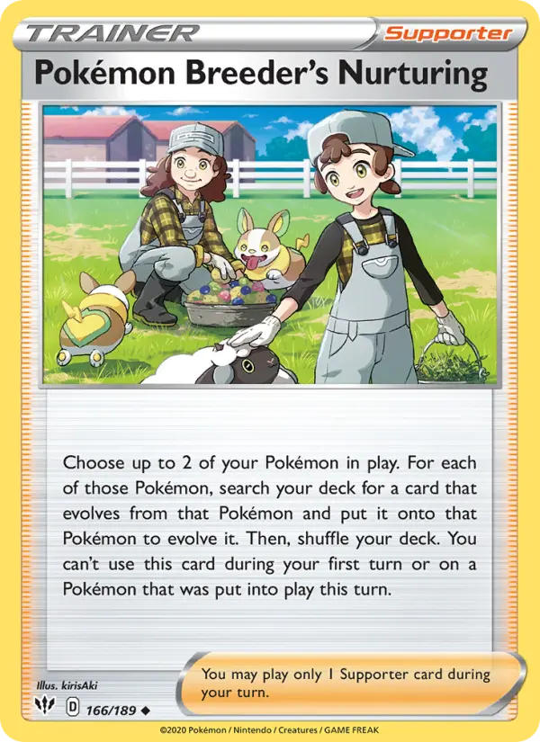 Pokémon Breeder's Nurturing 166 Darkness Ablaze Pokesingles