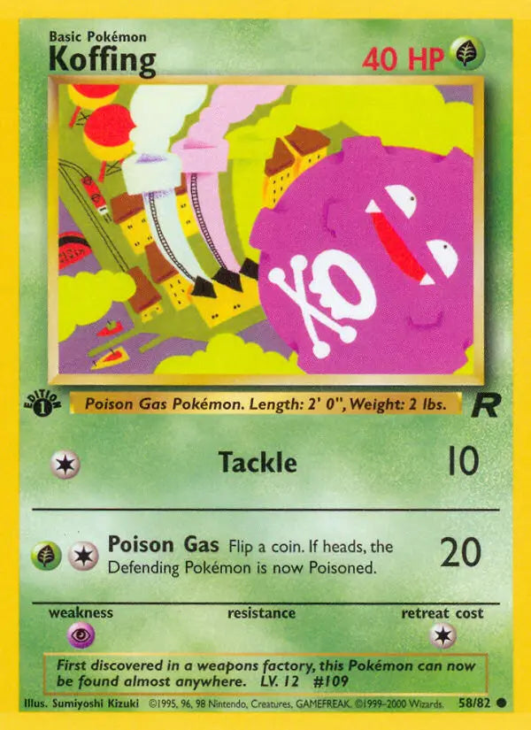 Koffing 58 Team Rocket Pokesingles