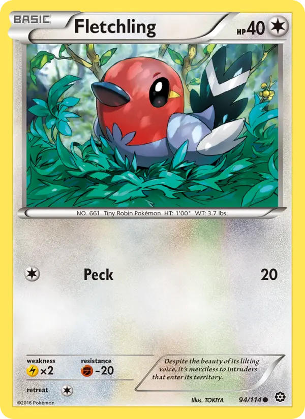 Fletchling 94 Steam Siege Pokesingles