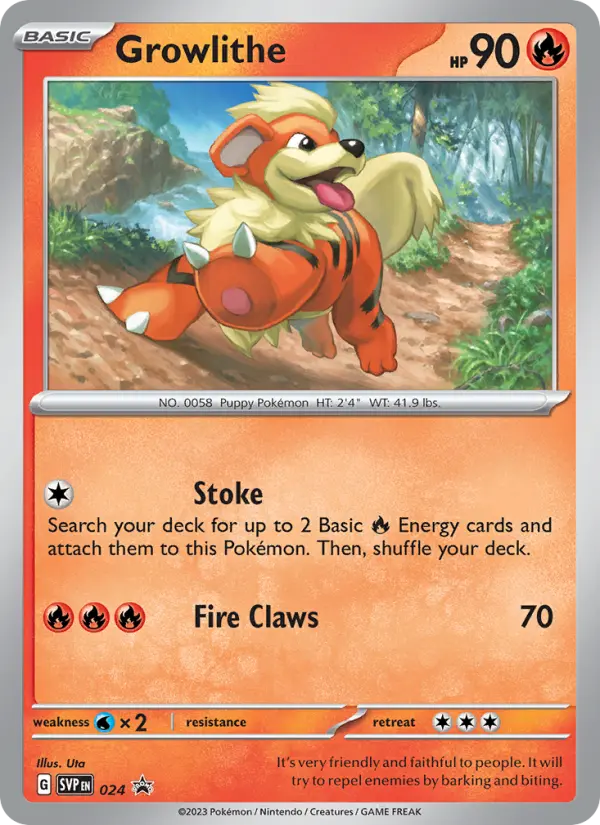 Growlithe 24 SVP Black Star Promos Pokesingles